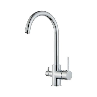 China YUNDOOM AMAOZN Grifos Cocina Chrome Kitchen Sink Deck Mount 2 Way Water Metered Ribbon Kitchen Sink Faucet Drinking RO Faucet for sale