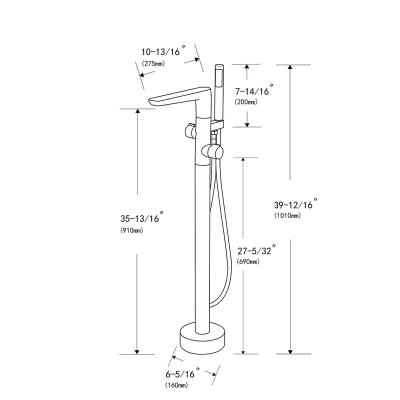 China With Sliding Bar OEM Welcomed Ducha Bathroom 2022 Freestanding Shower Room Water Faucet Bathtub Mixer Showers Floor Standing Sink Faucet for sale