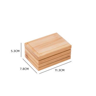 China Modern Custom Bamboo Wooden Soap Dish Holder Box Suction Cups for sale