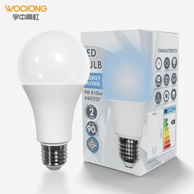 China Best lighting WOOJONG indoor and outdoor sales E27 B22 3000K 4000K 6000K 7W 9W 12W A60 A65 led bulbs for sale