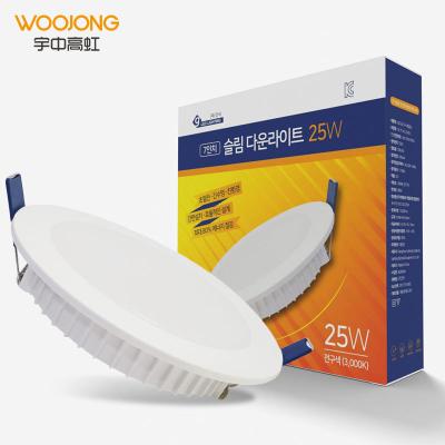 China Modern WOOJONG Custom Ultra Thin 18W Indoor Aluminum PC Low Moq Led DownLight for sale