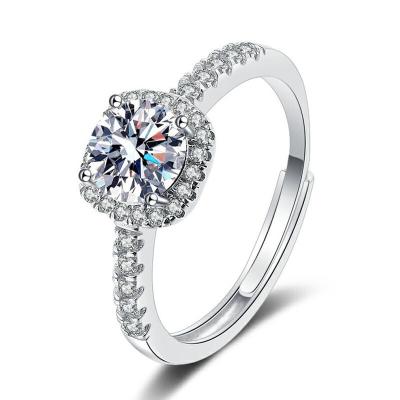 China CLASSIC moissanite diamond engagement ring mosanite diamond ring CVD manufacturer OEM cheap diamond ring for sale