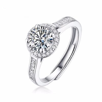 China CLASSIC Natural Diamond Engagement Ring High Performance Jewelry 925 Sterling Silver 18k Engagement Ring for sale