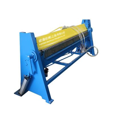 China Hotels HVAC Duct Ventilation Iron Manual Plate Pneumatic Brake Press Bending Bending Machine for sale