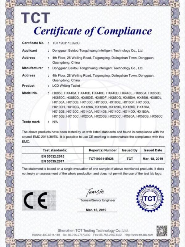 CE - Dongguan Beidou Tongchuang Intelligent Technology Co., Ltd.