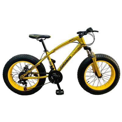 China 26 Inch 21 Speed ​​Big Tire 26*4.0 Steel Frame Cycle Bike Fat Tire Snow Mountain Bike Bicycle Fat Tire Fork Lockable Snow Suspension Fat Mountain Bike For Men for sale