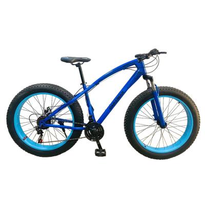 China Wholesale 26x4.0 Inch Tire 21 Speed ​​Steel Frame Double Disc Brake Lockable Recumbent Bike Mountain Fat Tire Snow Mountain Bike Lockable Recumbent Bike For Men for sale