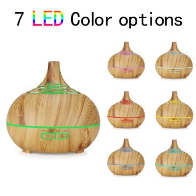 China 7 Color Changing LED Light Aromatherapy Essential Oil Diffuser air ultrasonic humidifier Light Wood color GK-YX-611 for sale