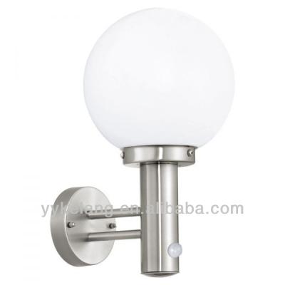 China Outdoor Wall Mounted Sensor Wall Lamp Garden Patio Light IP44 Motion Sensor 120 Globe 150 180 for sale