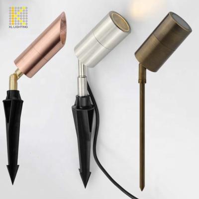 China New Design Waterproof LANDSCAPE 316 Copper Stainless Steel DIY Brass Garden Pathway Spike Light IP65 for sale