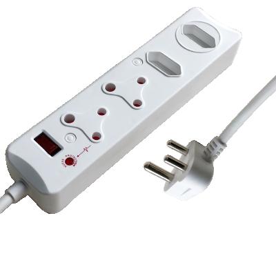 China Special South African Standard Surge Protected Design 4 Outlets Multiplugs Extension Socket Surge Protected Power Strip for sale