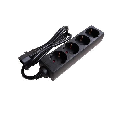 China Residential / General Purpose European 4 Way Extension Schuko Socket With Child Protection IEC C14 Socket Power Strip for sale