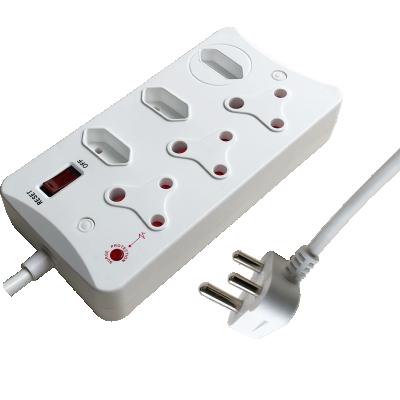 China New Arrival South African Type Residential / General Purpose Household 6 Ways Plug Surge Protector Electrical Power Strip With Filter for sale