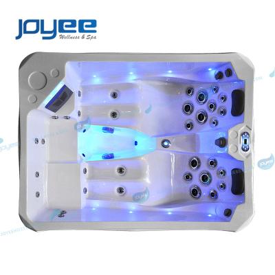 China JOYEE Modern Large 4 Person Luxury Swimming Pool With 7 LED Lights Outdoor Freestanding Tub Hydromassage Medium Family Spa Udespa for sale