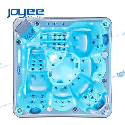 China Wholesale Free Combined Chinese Spa Hotel Double Outdoor Hot Tub JOYEE Massage Bathtub Hydraulic Bath Pool Bath Pool for sale