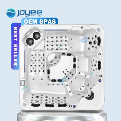 China JOYEE Free Popular Square Above Balboa Outdoor Hottub Pools 6 People Outdoor Whirlpool Swimming Pool Equipment for sale