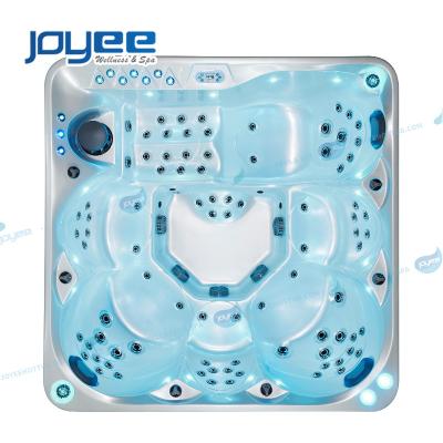 China JOYEE 6 person outdoor luxury acrylic spa pool and whirlpool tub garden balboa hot tub bath spa pool with bluetooth speaker for sale