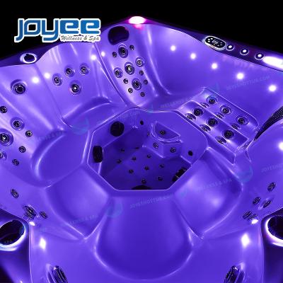 China JOYEE Modern Hot Tub 6 Person Outside Acrylic Freestanding Open Air Door Balboa Spa Bathtub Home Spa Whirlpool Hot Tub Open Air for sale