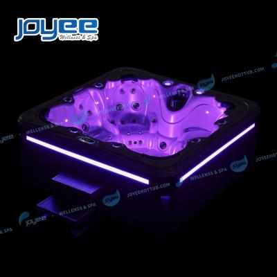 China JOYEE Family Contemporary Villa Spas Hot Tub For 7 Seats LED Massage Pump Ozone Water Pool For Zwembad Outdoor Wood Skirt Hot Tub for sale