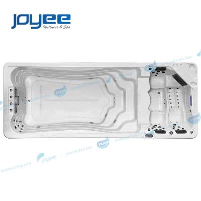 China JOYEE 6 Person Eco-friendly Material Modern Design 8 Person Style Large Acrylic Spa Outdoor Swim Pool Used Endless Pools Hot Tub For Sale for sale