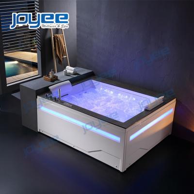 China JOYEE High Skirt Configuration 2 Person Double Side Whirlpool Bathtub (Left Skirt) with Large Waterfall and 82 Jet Indoor Spa Tub Mini Hot Tub Bathroom for sale