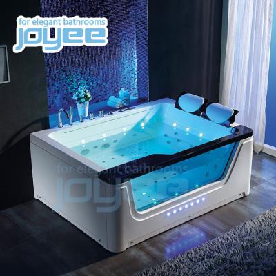 China Factory Wholesale Price Home Computer Controlled Indoor Massage Bathtub Massage Hot Tub Transparent Glass Spa For Bathroom for sale