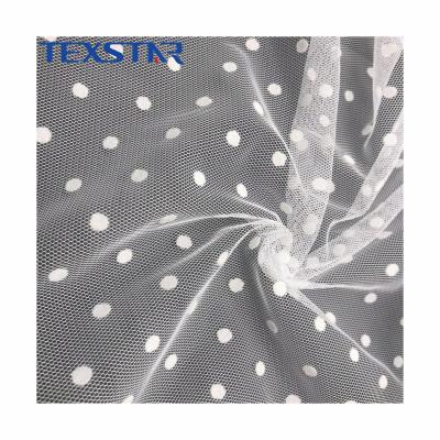 China Hot Selling Wholesales Metallic Dot Power Mesh Fabric Tear-Resistant For Clothes for sale