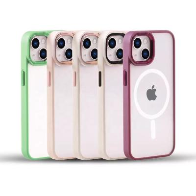 China BSCI Shockproof Eco-Friendly Shockproof Hybrid Clear Transparent Magnetic Phone Case For iPhone 14 magsafes Phone Case for sale