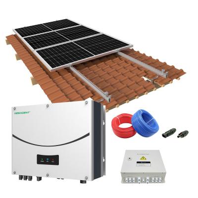 China Home On Grid 7KW Solar System Half Solar Power System 7/8/10/12/15KW Cut Off Mono Panel Solar System for sale