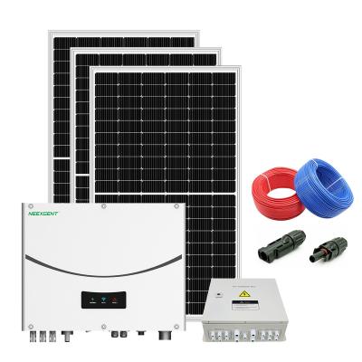 China Home Solar Power System 8KW On Grid Solar System Solar System Half Cut Mono Panel HOME Project for sale