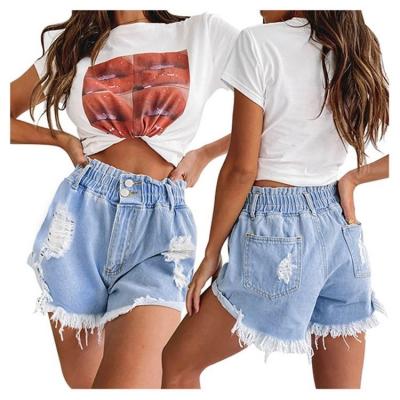 China 2022 newest design casual fashion breathable washed hole denim shorts summer sexy women female bottoms ladies jeans short pants for sale