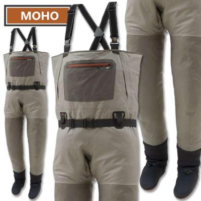 China Good Breathable Chest Quality MHW018 Fabric Chest Fishing Waders for sale