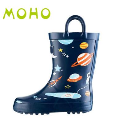 China Waterproof Decorative Goods Best Selling Products Fashion Planet Kids Half Boot Safety Rubber Wholesale Custom Rain Boots With Factory Direct Selling Price for sale