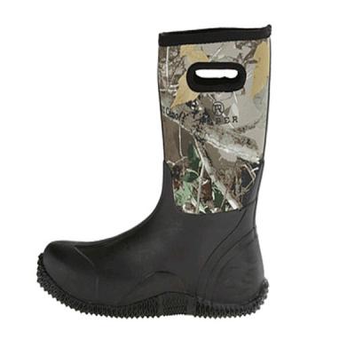 China New Design Camouflage Long Work Boots Rubber Half Neoprene Hunting Boot Rain for sale