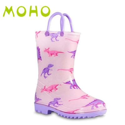 China Import waterproof fashion wholesale rubber boots for leopard print pattern rain boot kids boots for sale