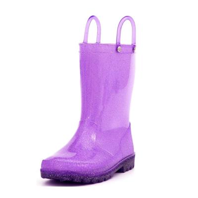 China CUSHIONING Eco-friendly Cheap Transparent PVC Rain Boots For Kids for sale