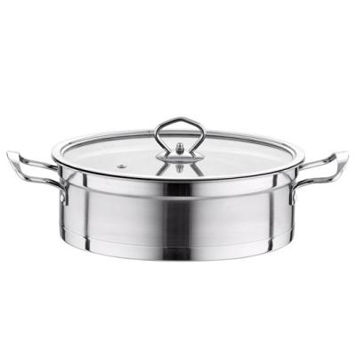 China Sustainable Factory Induction Restaurant Chinese Soup Pot Metal Stainless Steel Cooking Hot Pots for sale