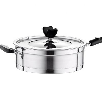 China Sustainable 24 Cm Stainless Steel Wholesale Soup Cooking Pot With Bakelite Handle For Cooking Stock Food Appliance for sale