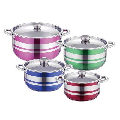 China Sustainable New Item Stainless Steel Cookware Set Large Noodle Cooking Pot Set Pasta Pots for sale