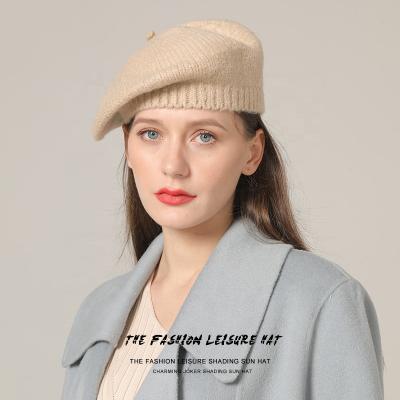 China Fashion\Comfortable\Durable Vintage British Fashion Artist Comfortable Wool Winter Beret Hats For Women for sale