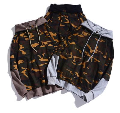 China Custom Logo Anti Shrink Mens Camouflage Pullover Hoodies for sale