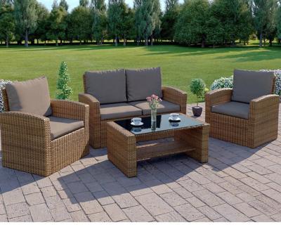 China Modern Outdoor Small Bistro All Weather Rattan Furniture Luxury Synthetic Rattan Wicker Outdoor Furniture Table and Chairs Patio Furniture for Restaurant for sale