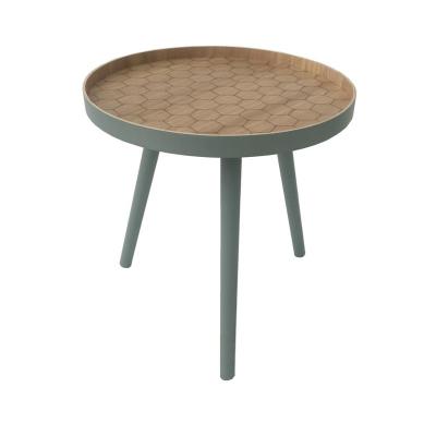 China Rustic End Table  Three Leg Sofa Tray Side Round Small Coffee Table Adjustable Modern Wood Top Nesting Table for sale