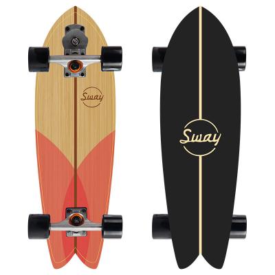 China 2021 Land Surfboard 2021 Newest Design OEM Truck S7 Acceptable Swing Surfskate 7 Ply Canadian Maple Surf Skateboard for sale