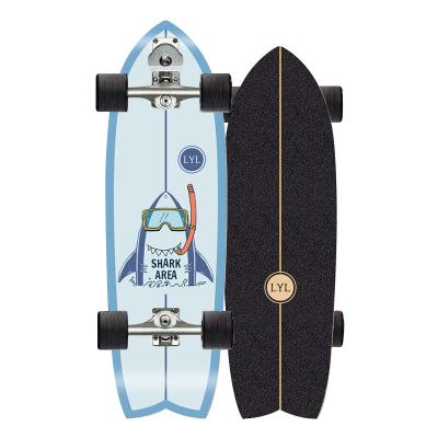 China Newest Design Adult S7 Surfskate Truck 7 Ply Maple Surfskate Canadian Deck Surfskat for sale