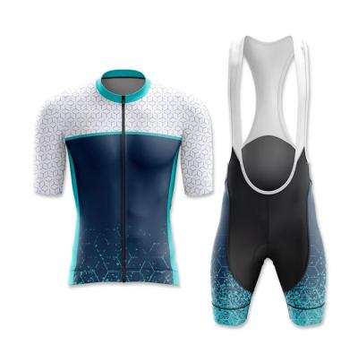 China Men's Breathable Road Bike Jersey Bib Shorts Breathable Two Piece Skin Body Suit Custom Design Club Cycling Uniform Set for sale