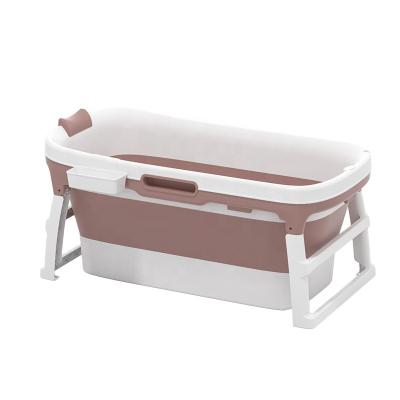 China Sustainable Hot Sale PP Adult Bathtub Easy To Fold Bath Bucket With Handle And Lid In Bathroom for sale