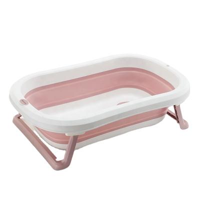 China Gray Foldable Baby Bathtub Foldable Plastic Home Bath Tub Easy To Clean And Wash Tub for sale