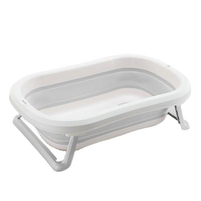 China Foldable Plastic Bathtub Easy To Clean Gray And Portable Small Size Baby Bathtub for sale