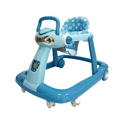 China New Learner's Steps Design Blue Baby Walker With Music Baby Toy Study Step Walker for sale